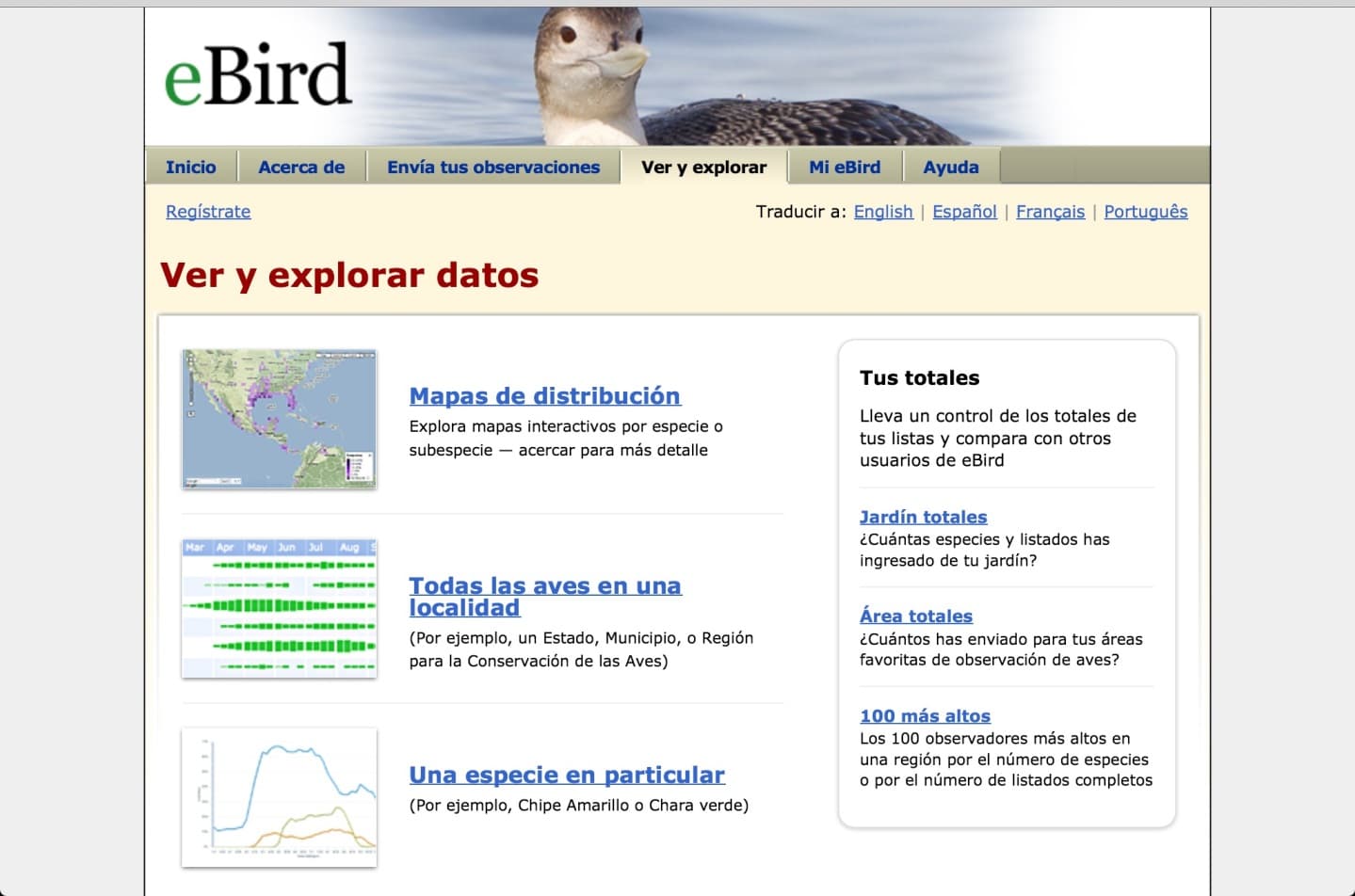 Exploring Data on eBird